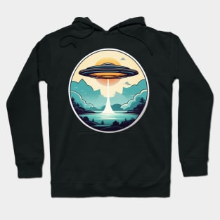 Flying Saucer UFO vintage style Hoodie